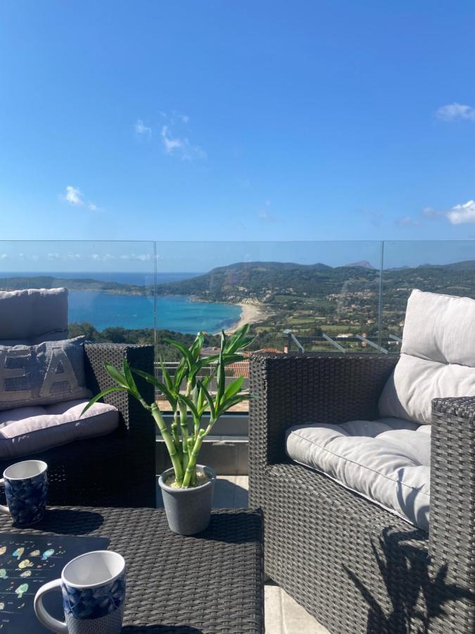Haut De Villa - Vue Mer Avec Coucher De Soleil การ์แฌส ภายนอก รูปภาพ